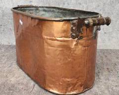 Antique Copper Broiler Bucket

