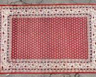 Vintage Hand Knotted Area Rug Wool India
