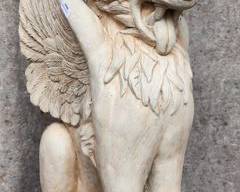 Reinforced Poured Stone Winged Lion Griffin Statue and Tall and Heavy - Poured Stone has no rocks or pebbles
