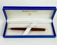 Waterman Hemisphere Red Marbled Ball Point Pen In Box
