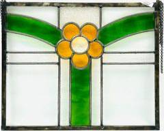 OLD ENGLISH STAINED GLASS WINDOW Hanging Frame
