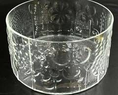 MCM Iittala Oiva Toikka Vintage Clear Flora Large 8 in Serving Bowl WARTSILA Finland
