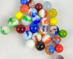 Vintage and Antique Glass Marble Lot - Cats Eye, Comet, Old Fashioned
