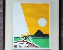 GC Clark Sailing Home Pencil Signed Litho Framed
