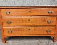 Antique Marble Top 3 Drawer chest with Fancy Hardware
