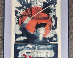 Marie Sturken Artist Proof AP Victory Jan 1977 Litho Framed Pencil Signed
