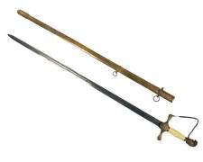 Antique Signed 19th Century Ames Civil War Era American Naval Officers Sword
