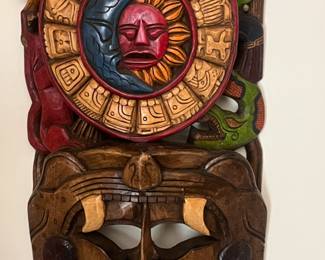 Awesome Wooden Aztec/Mexican Wall Hanging