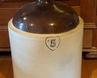 Antique 5 Gallon Whiskey Jug