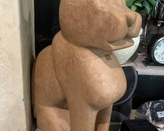 Hand Carved Wooden Dog