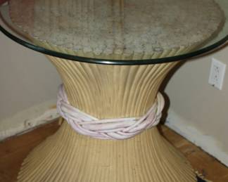 One of 2 very cool Bamboo end Tables