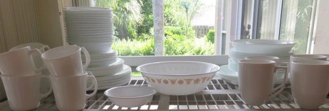 White Corning Ware Dish Set
