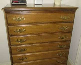 Young Hinkle Maple Tall 7 Drawer Dresser
