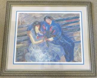 2001 "First Love" Serio lithograph by Barbara Wood