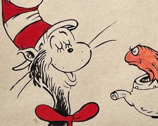 Dr SEUSS signed vintage art