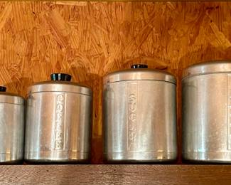 Vintage Aluminum Canister Set
