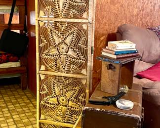 MCM Boho Rattan Room Divider
