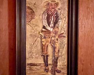Vintage Cowboy Framed Art