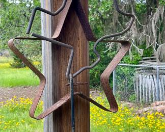 Metal Texas Shaped Dinner Bell, Metal Star Decor