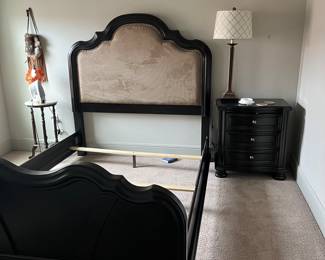 twin bed with matching nightstand