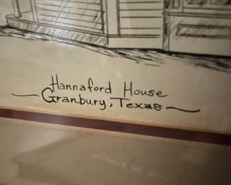 Hannaford House Granbury Texas drawing