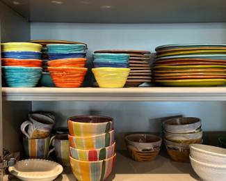 colorful dinner ware