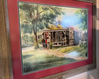general store framed painting