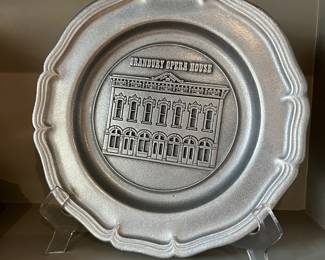 Granbury Opera House pewter plate