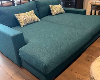 blue lounging sofa