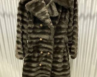 Womens 'Sears Fashion" Faux Fur Coat