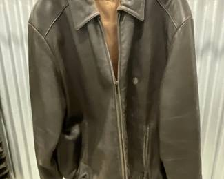 Mens- Distressed Leather Jacket