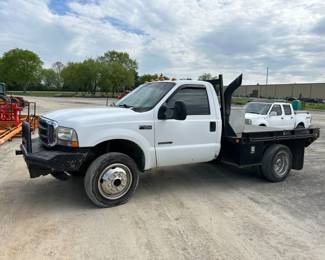 2003 FORD F450 FLATBED DIESEL TRUCK