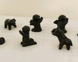 Black Praying Angel Figurines 