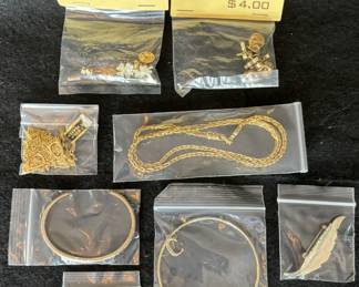 Fashion Accessory Lot - Boot Decorations, 18k Gold Plated Chain, Pins & Pendants