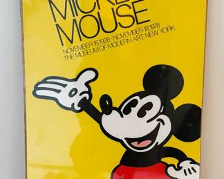  Large Cardboard Sheet & Mickey Mouse Poster - Used Vintage Mickey Mouse Poster - Happy Birthday Mickey, Collectible 1978 Exhibition Promo