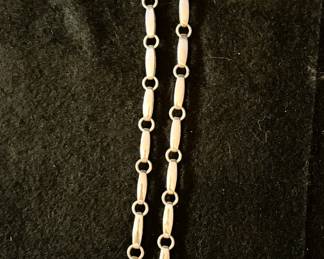 Elegant Sterling Silver Link Necklace - M. Lovato, Stamped 925 - Jewelry Accessory