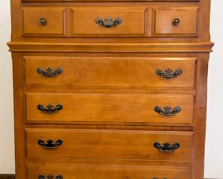 Traditional Wooden Highboy Dresser - Classic Style Storage Furniture