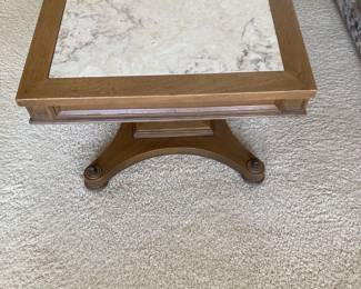 Vintage marble top end table.