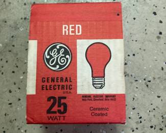 2 Vintage General Electric GE 25 Watt Ceramic Coated Ligh