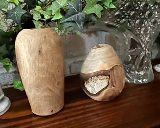 These are those two hand turned wooden vases
