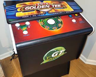 2019 Golden Tee - GT Unplugged Golf gaming machine that hooks up to the TV.  Stunning courses and cutting edge graphics. There are six PGA courses for each year. 