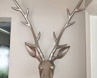 Metal deer head