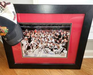 Framed photo of the Chicago Blackhawks 2009-2010 Stanley Cup Champions Picture 