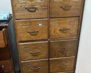 Antique Tiger Oak File Cabinet