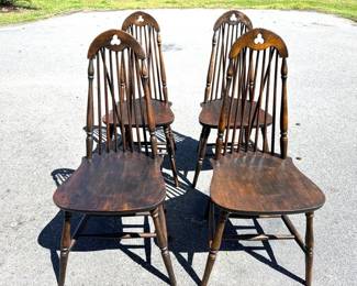 Vintage brace back chairs