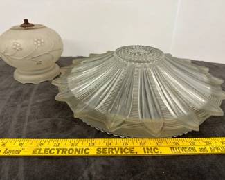 Vintage glass lampshades