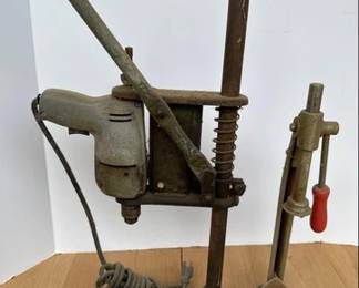 Vintage bottle capper and drill press