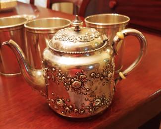 Sterling Repousse Teapot