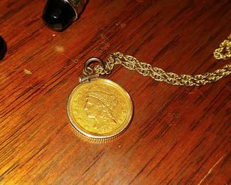 Gold 1843 2 1/2 Dollar Coin