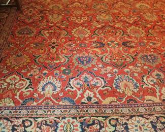 Hand woven wool oriental rug